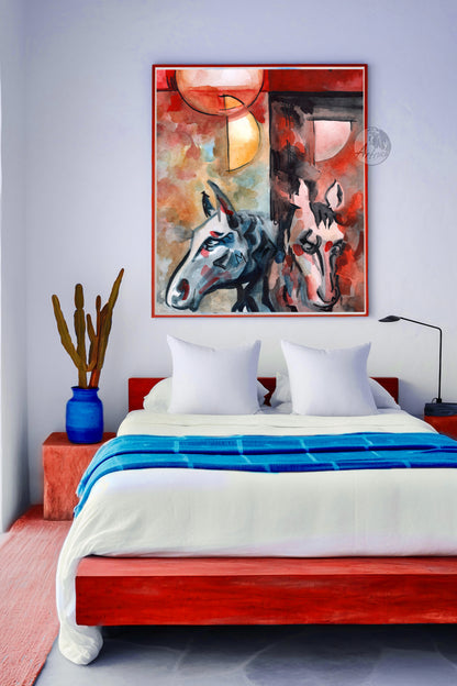 Abstract horses - printable digital artwork